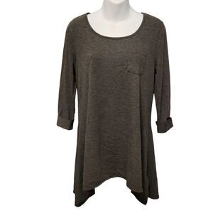 2/$20 Vintage Suzy Shier grey top blouse shirt